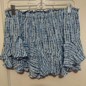 Y2K Aeropostale Blue and White Ruffled Skort